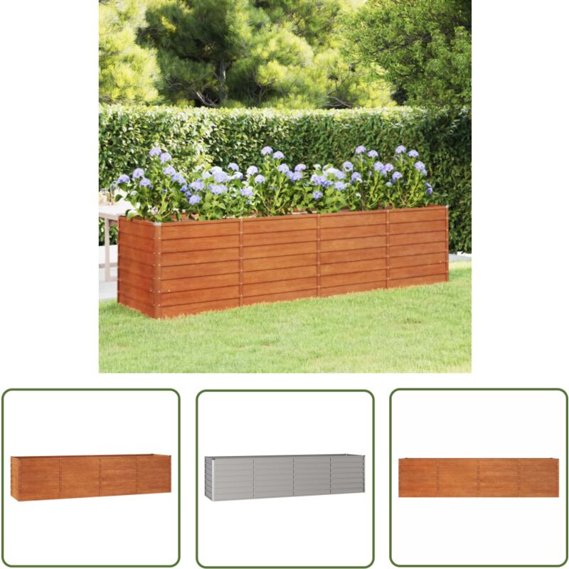 The Living Store - Hochbeet Rostig 320x80x77 cm Cortenstahl - Hochbeet - Cortenstahl - Gartengeräte - Pflanzenbehälter - Balkonmöbel