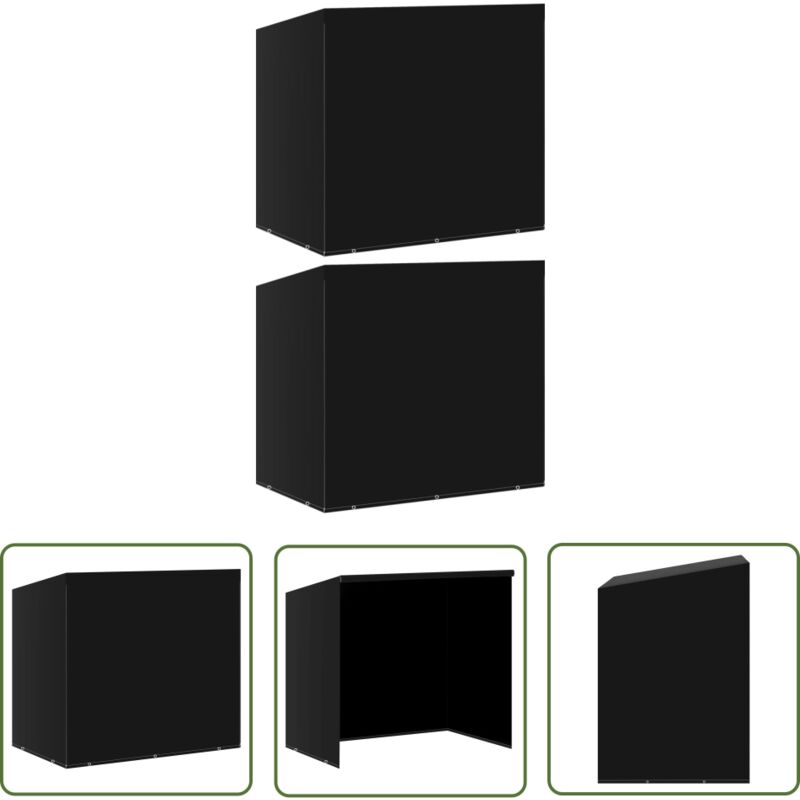 Hollywoodschaukel-Abdeckungen 2 Stk. 10 Ösen 255x145x170 cm - Gardenabedeckung - Schaukelüberdachung - Gartentischschutz - Möbelschutzhülle