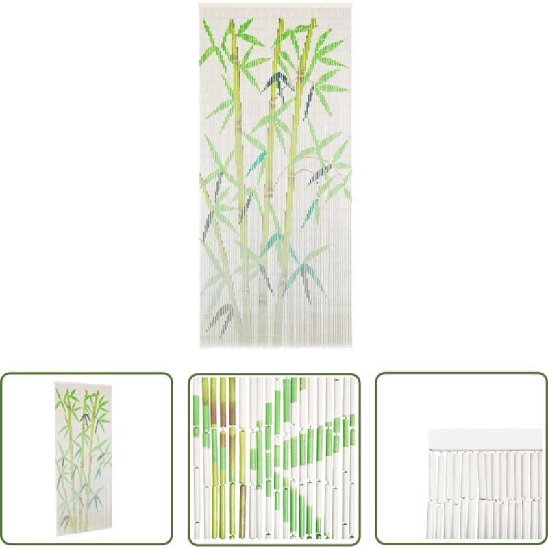 The Living Store - Insektenschutz Türvorhang Bambus 90 x 200 cm - Bambus Vorhang - Insektenschutz - Türvorhang - Fliegengitter - Sommer Schutz