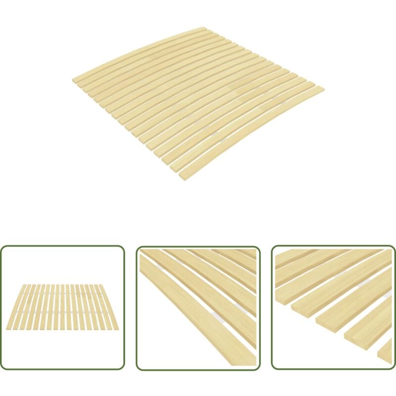 The Living Store Lattenrost mit 17 Latten 120x200 cm - Holz Lattenrost - Lattenrost 120x200 - Pappelholzlattenrost - Rolloslatten