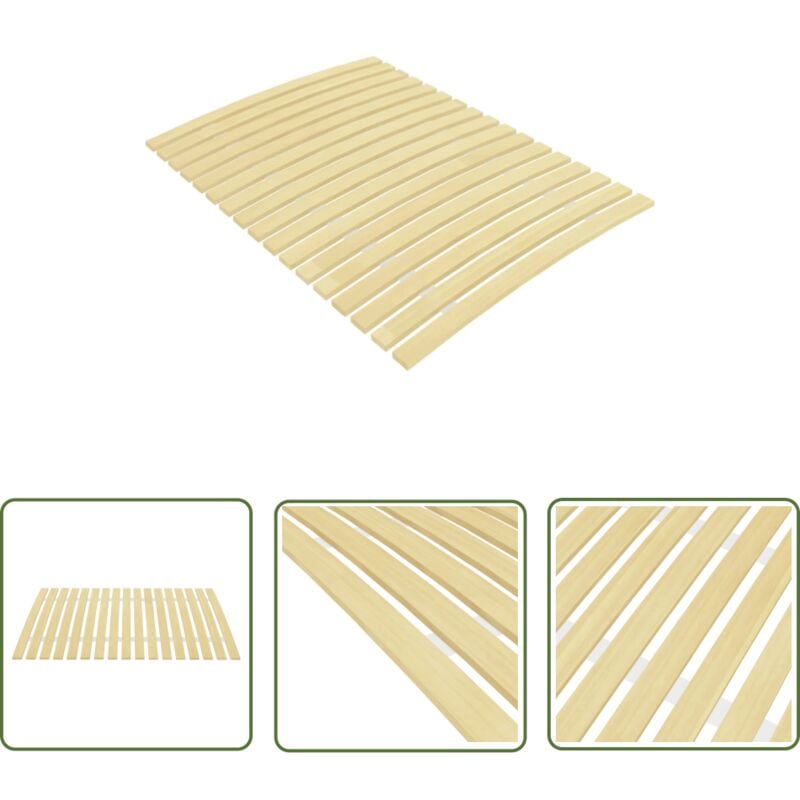 The Living Store - Lattenrost mit 17 Latten 90x200 cm - Holz Lattenrost - Lattenrost 90x200 - Pappelholzlattenrost - Rollos Lattenrost