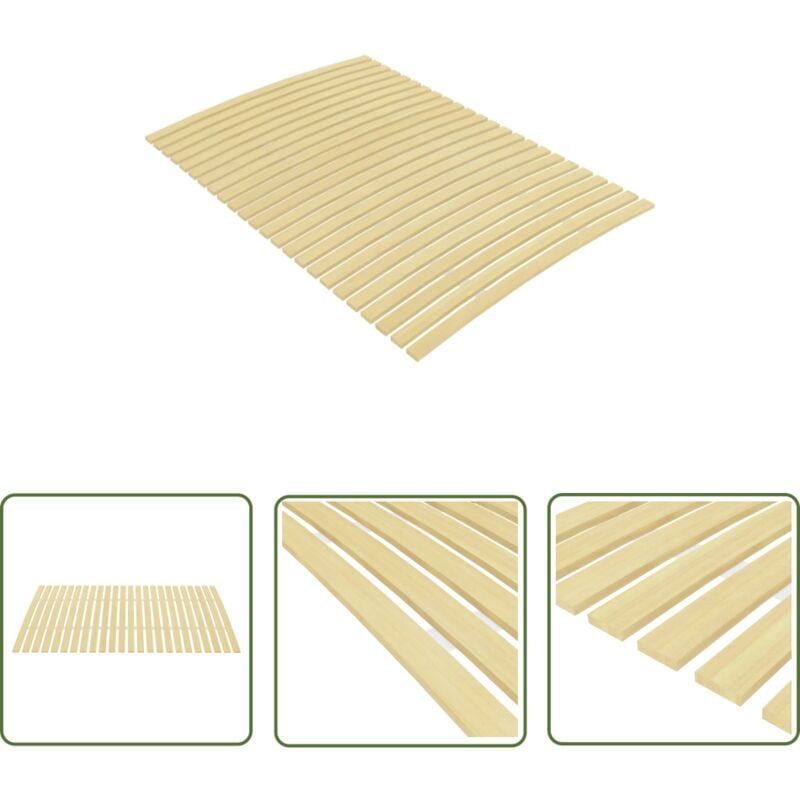 The Living Store - Lattenrost mit 24 Latten 120x200 cm - Holz Lattenrost - Lattenrost 120x200 - Pappelholzlattenrost - Rolloslatten