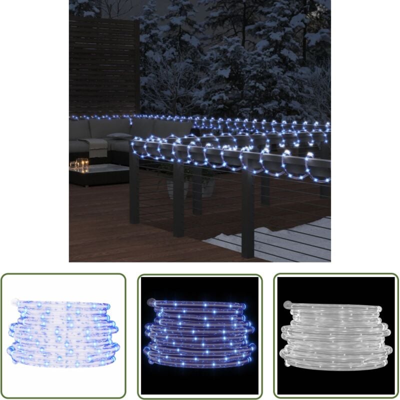 The Living Store Lichtschlauch 480 LEDs Kaltweiß 20 m PVC - Weihnachtsbeleuchtung - Lichterketten - LED-Beleuchtung - Innenbeleuchtung - Festliche