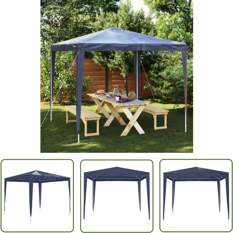 The Living Store - Partyzelt 2,5x2,5 m Blau - Pavillon - Gartenpavillon - Partyzelt - Sonnensegel - Außengarten