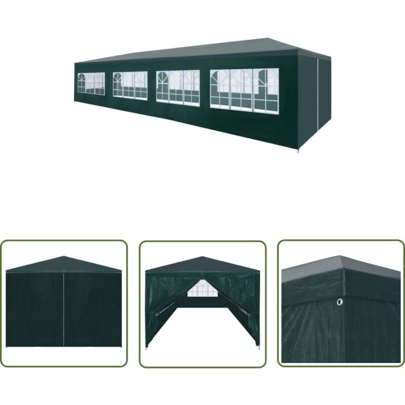 Tang - The Living Store Partyzelt 3x12 m Grün - Gartenzelt - Partyzelt - Pavillon - Outdoor Zelt - Feierzelt