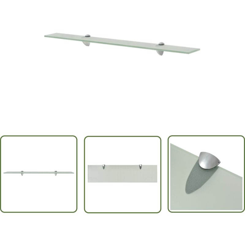 Jinlefu - The Living Store Schwebendes Regal Glas 80x20 cm 8 mm - Wandregal - Glasregal - Schwebendes Regal - Modernes Regal - Badezimmerregal