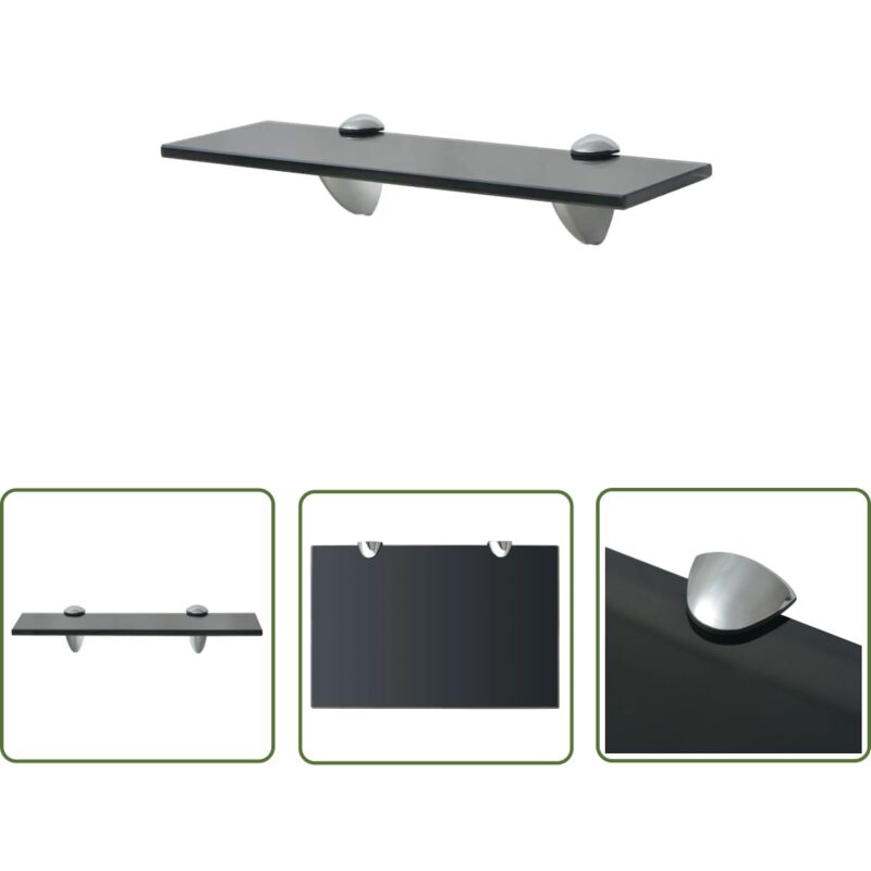 Jinlefu - The Living Store Schweberegal Glas 30x20 cm 8 mm - Wandregal - Glasregal - Modernes Regal - Badezimmerregal - Dekoratives Regal