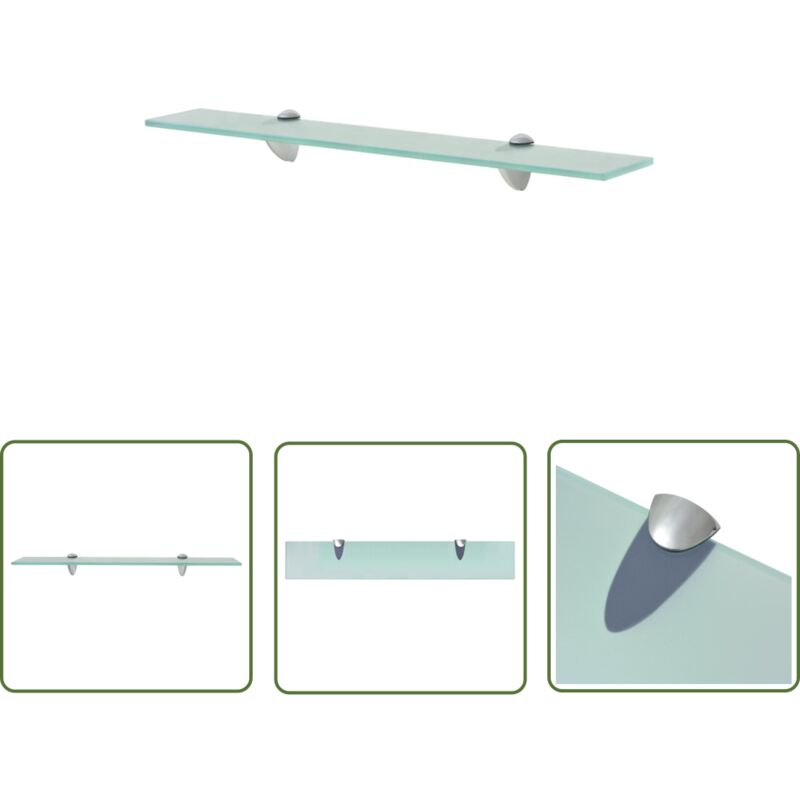 The Living Store - Schweberegal Glas 60x10 cm 8 mm - Wandregal - Glasregal - Badezimmerregal - Dekoratives Regal - Modernes Regal