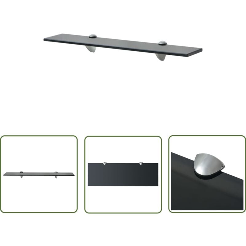 The Living Store - Schwebendes Regal Glas 60x20 cm 8 mm - Wandregal - Glasregal - Schwebendes Regal - Modernes Regal - Badezimmerregal