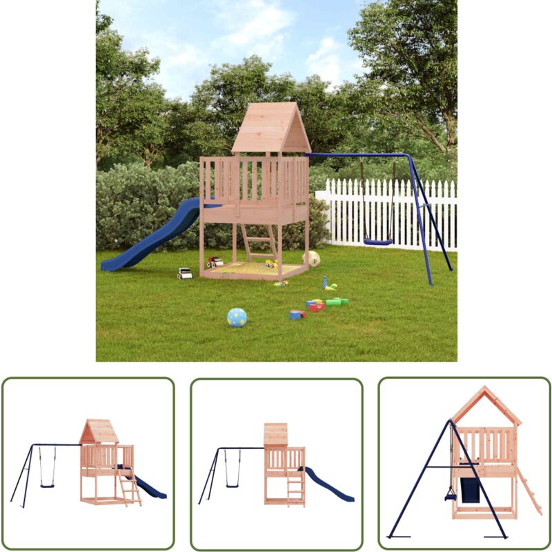 The Living Store Spielturm Massivholz Douglasie - Holzspielplatz - Spielturm - Douglasie - Gartenmöbel - Kindgerecht