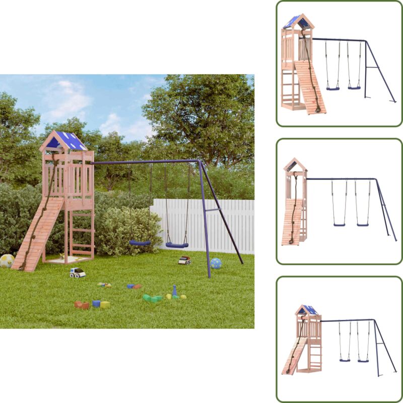 The Living Store Spielturm Massivholz Douglasie - Holzspielplatz - Spielturm - Kletterturm - Douglasie - Rutsche