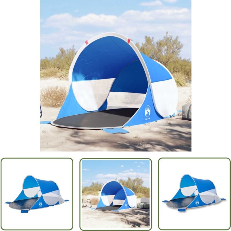 The Living Store - Strandzelt Azurblau Pop-Up Wasserdicht - Strandzelt - Sonnenschutz - Pop-Up Zelt - Polyester Zelt - Wassersdichtes Zelt