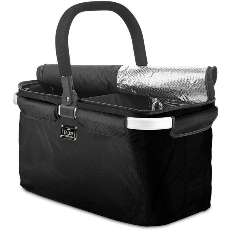 Thermo-Einkaufskorb Falko Duo schwarz, 25kg Tragkraft