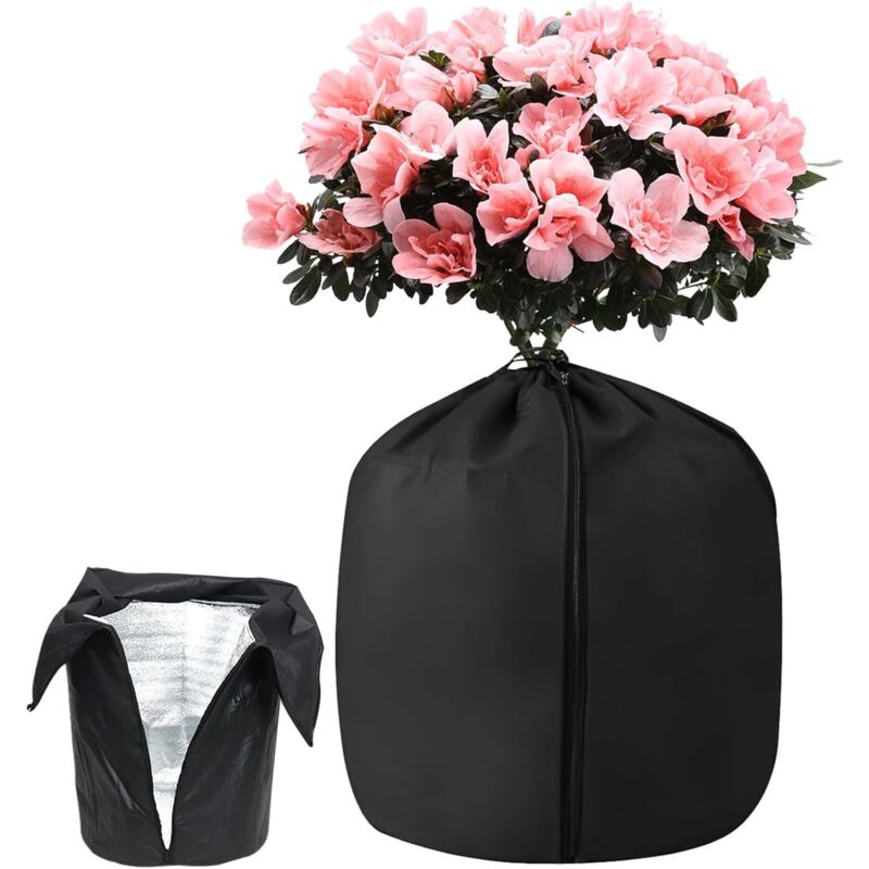 Thermo Topfschutz Pflanzen, 45×50cm Frostschutzbeutel Für Topfpflanzen, Topfpflanzen Schutzbeutel für Pflanzen, Frostschutz Mit Kordelzug Und