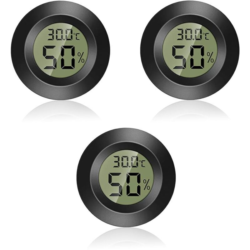 Odipie - Thermometer – Mini-Hygrometer, Mini-Hygrometer-Thermometer, Mini-Digital-Hygrometer, rundes Thermometer, Innen-Außen-Thermometer, -50 °c +70