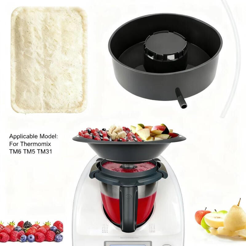 Thermomix TM6 TM5 Dampfentsafter – Thermomix Automatischer Entsafter mit Reinigungsschwamm