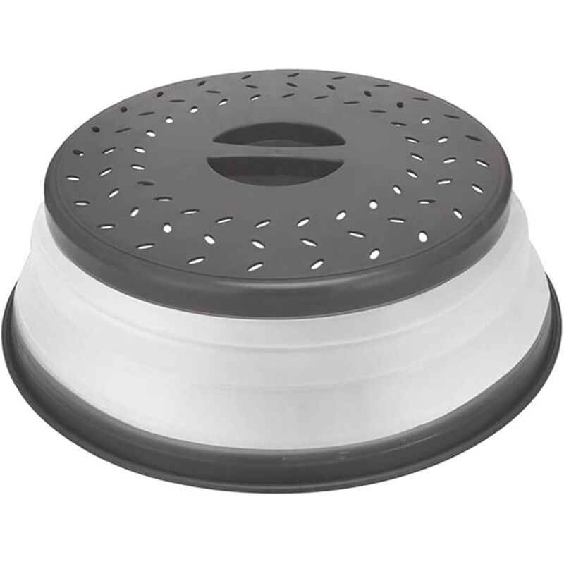 Thermoplastischer Gummi Mikrowelle Splatter Abdeckung, Mikrowelle Abdeckung für Lebensmittel Obst Drainer, BPA-freie Geschirrspüler Safe 10.5 Zoll