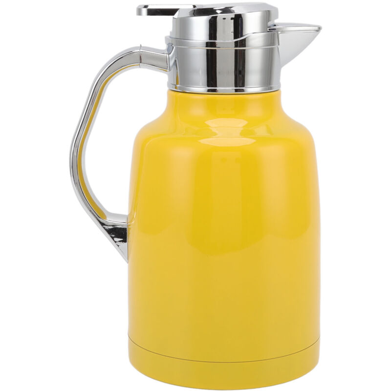 Thermoskanne für Kaffee, Thermoskanne aus Edelstahl 304, Isolierte Kaffeemaschine, die Kaffee und Tee 12 Stunden lang heiß hält (Gelb).