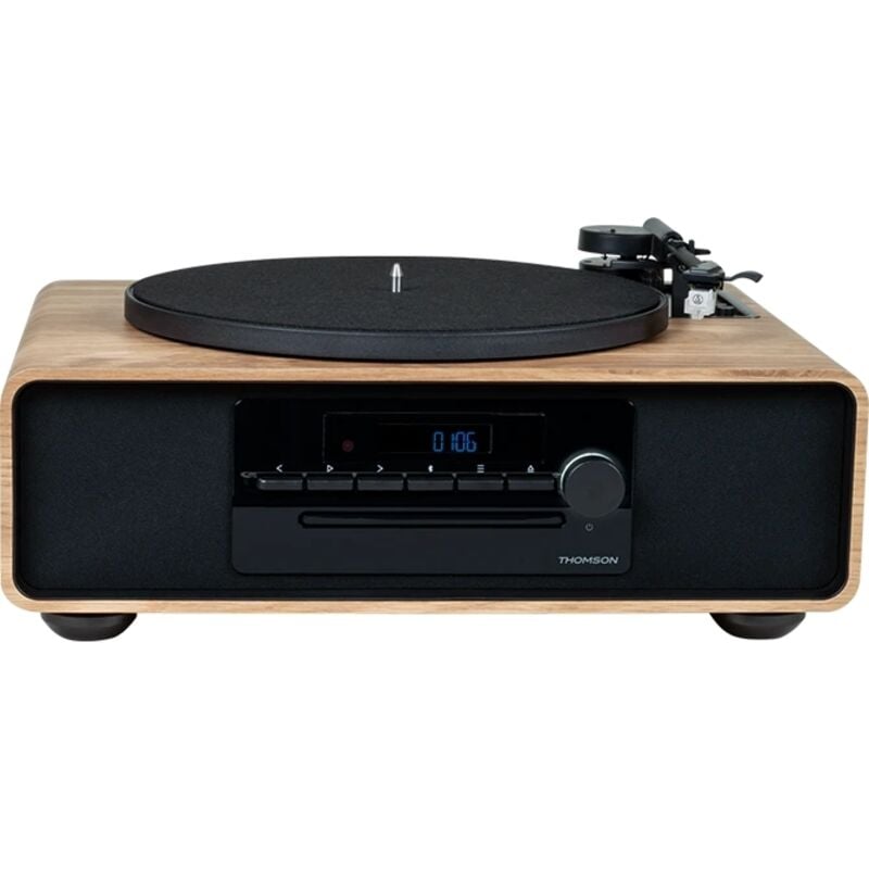 Mic300tt micro chain 60w bluetooth 5.0 mit integriertem Plattenspieler - cd player de, fm radio, usb player (mp3) - remote control - colour