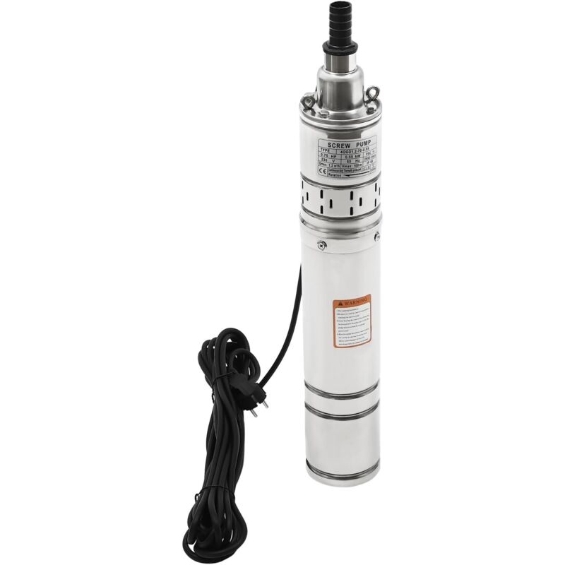 Tiefbrunnenpumpe Brunnenpumpe Gartenpumpe 1200l/h 230V 50Hz Rostfreier Stahl 0.55kw 1.2m³/h Reiner Kupfermotor Tauchpumpe oder Hauswasserwerk und