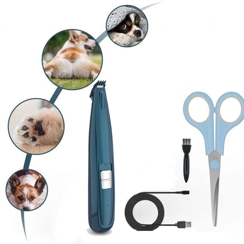 Tierhaarschneider mit LED-Licht, professioneller Haarschneider für Hunde und Katzen, USB-Aufladung, elektrischer Haarschneider für Haare im Gesicht,