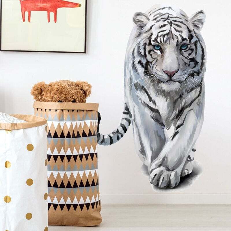 Tiger-Wandtattoo, dekorative Klebefolie, Wandaufkleber, Wanddekoration für Wohnzimmer, Büro, Schlafzimmer