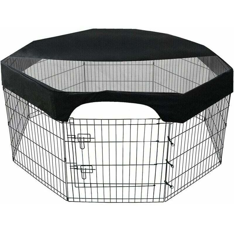 Jalleria - Tigrezy 24 8-Panel-Abdeckung für Haustier-Laufstall, achteckiger Haustierzaun, Netzabdeckung, wasserdichte Schattenabdeckung