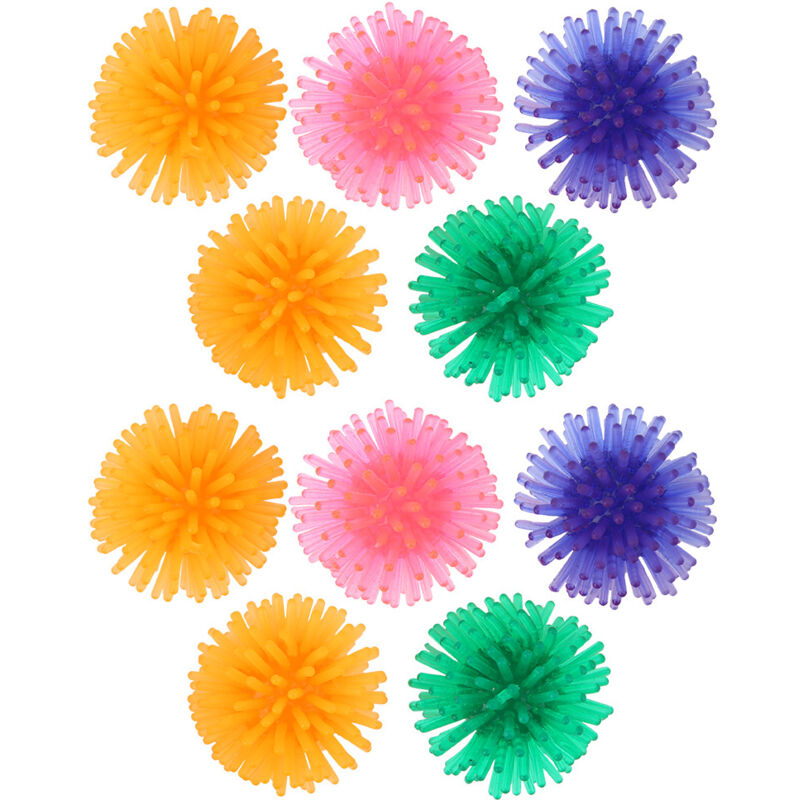 TIKATARER Katzenball-Spielzeug, Katzenspielzeug, Kätzchenspielzeug, buntes Katzenspielzeug, Spielball, 10 Stück, lustiges interaktives