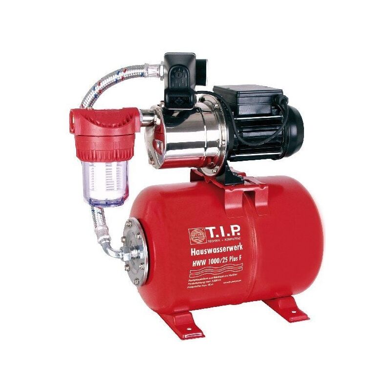 T.i.p. - Hauswasserwerk hww 1000/25 Plus f 800 Watt Edelstahl Pumpe bis 3.300 l/h