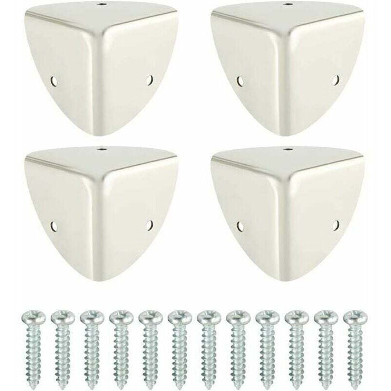 Tischeckenschutz, rostfreier Metall-Eckenschutz, Kinder- und Babysicherheit, stoßfester Schutz und Dekoration für scharfe Tische und Möbel, 4 Stück,