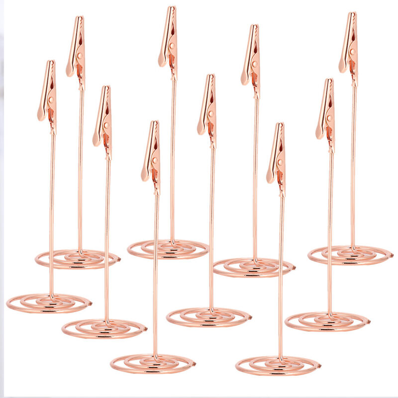 Tischkartenhalter mit Clips – 10er-Pack für Visitenkarten, Notizen und Fotos