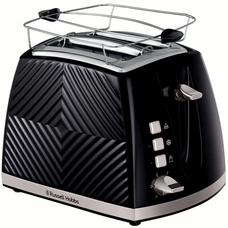 Russel Hobbs Groove 2S Toaster Schwarz 2-Scheiben Toaster