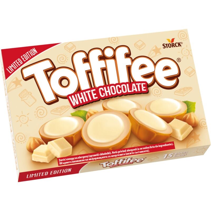 TOFFIFEE Weiße Schokolade – Weiße Schokolade, Haselnuss, Karamell – 125g