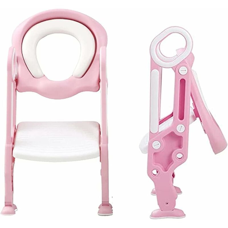 Toiletten-Training-Sitz mit Treppe, Toilettensitz Kinder, Toiletten-Training-Klobrille für Jungen und Mädchen, wc Sitz Töpfchentrainer - sichere