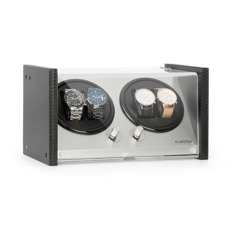 Klarstein - Tokyo 4 Uhrenbeweger, 4 Uhren, 3 Geschwindigkeiten, 4 Modi, schwarz