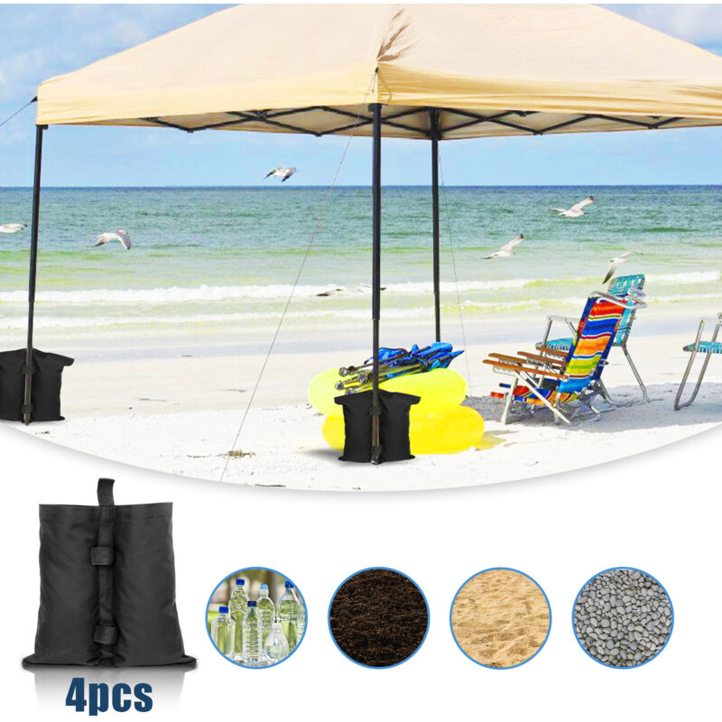 TolleTour 4pcs Pavillon Sandsäcke als Standfuß-Gewichte – Zelt & Pavillon Beschwerung für sicheren Halt