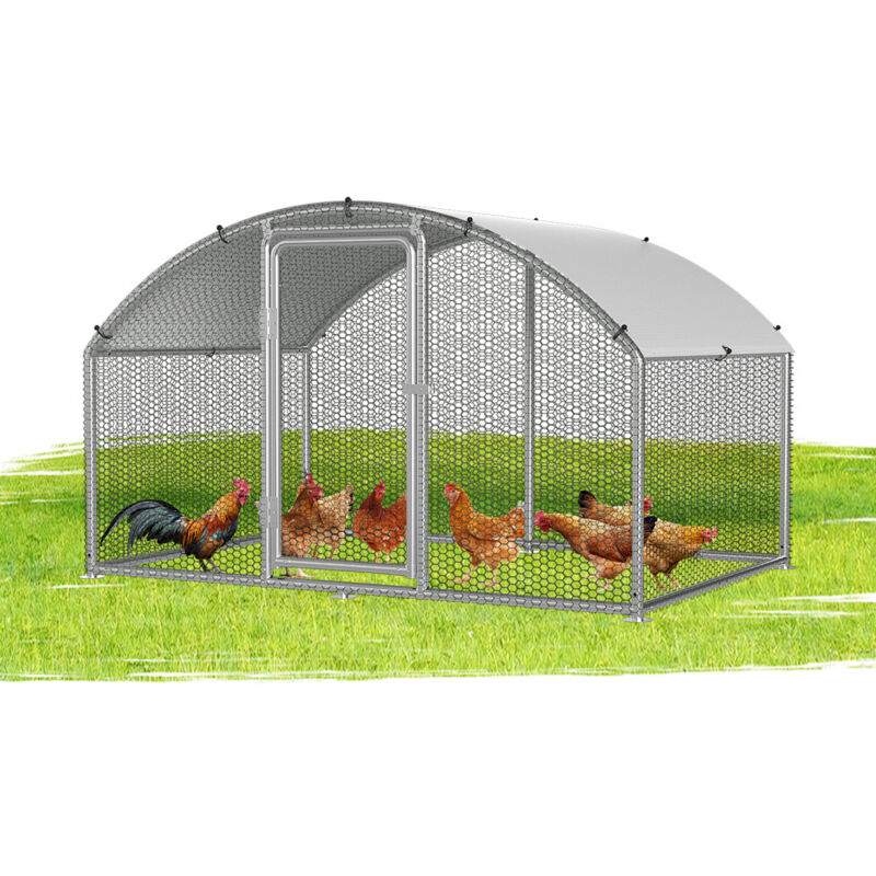 TolleTour Hühnerstall Hühnerhaus 3x2x2m Bogenaufsatz Kleintierstall Freilaufgehege Kleintiergehege Voliere Freigehege Hühnerkäfig Geflügelstall