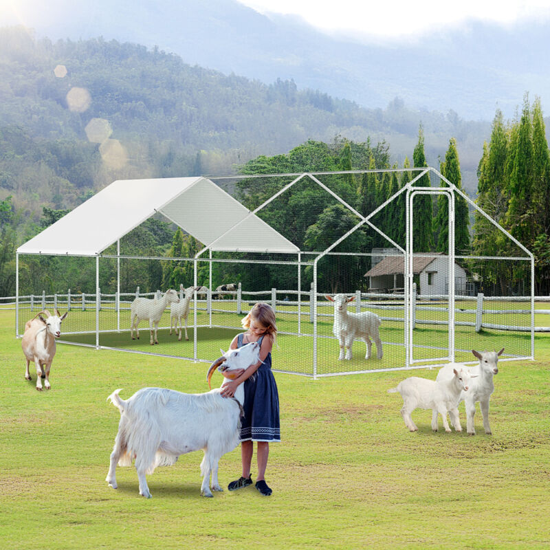 TolleTour Hühnerstall Hühnerhaus 3x6x2m Kleintierstall Freilaufgehege Kleintiergehege Voliere Freigehege Hühnerkäfig Geflügelstall Verzinkter