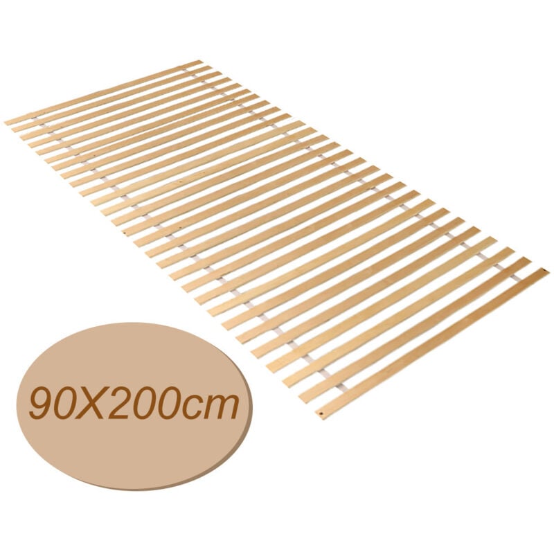 TolleTour Lattenrost 90x200cm Lattenrost max Tragfähigkeit 150kg Stabiles Rollrost mit 28 Leisten Rollroste Rolllattenrost Lattenroste