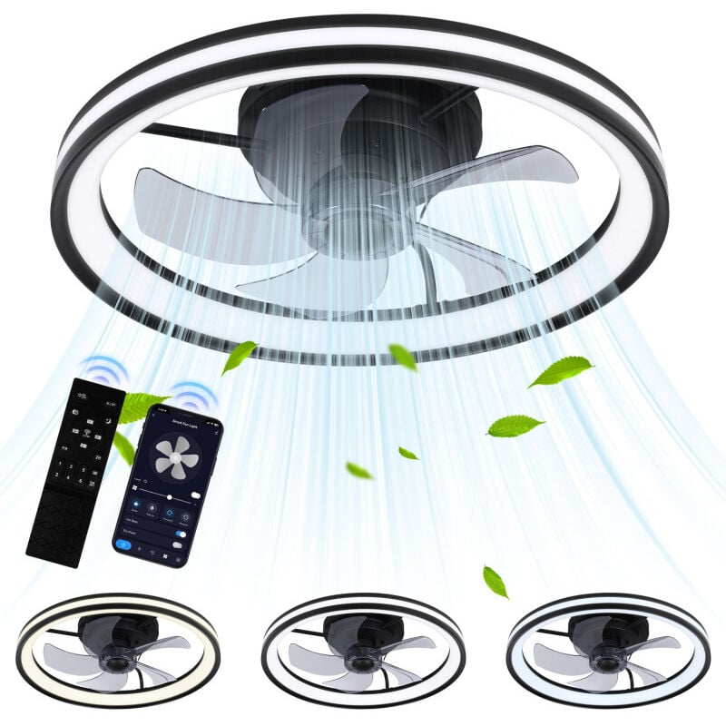 TolleTour LED Deckenventilator Ventilator Beleuchtung mit Fernbedienung Ventilator Timing für Schlafzimmer