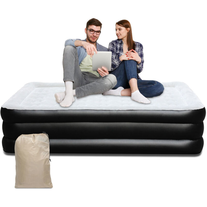 TolleTour Luftmatratze mit Integrierter Elektrischer Pumpe, Luftbett Selbstaufblasend, Premium-Gästebett, Aufblasbare Matratze für Camping oder