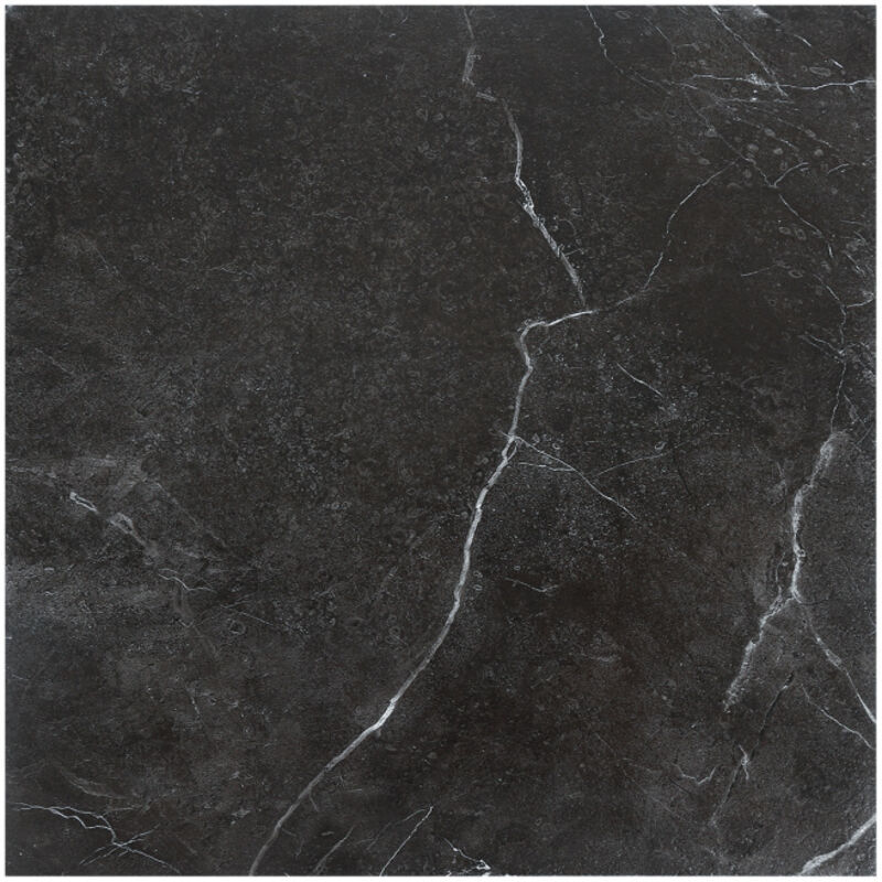 Tolletour - pvc Laminat Vinyl Laminat Bodenbelag Dekor-Dielen Selbstklebend Schwarz mit Muster ca. 1m²