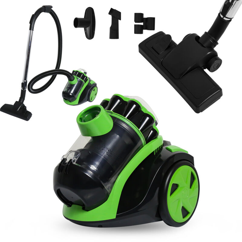 TolleTour Staubsauger beutellos 899W Bodenstaubsauger mit HEPA-Filter, 3L Behälter, Fugendüse, für Hart- & Teppichböden, starke Saugleistung