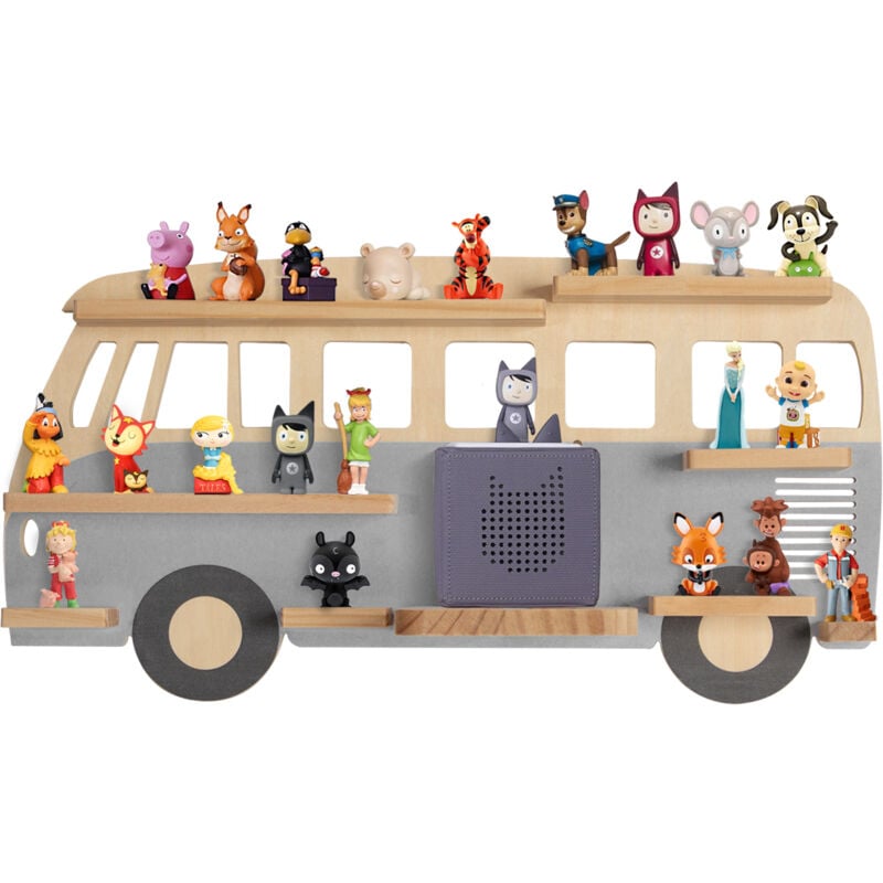 Tonie-Regal für Toniebox Hörfiguren, Magnetische Aufbewahrung für 20-25 Tonie, Perfekte Tonie Aufbewahrung im Kinderzimmer für Mädchen & Jungen, Bus