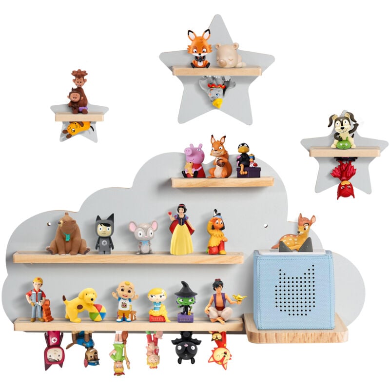 Tonie-Regal für Toniebox Hörfiguren, Magnetische Aufbewahrung für 20-25 Tonie, Perfekte Tonie Aufbewahrung im Kinderzimmer für Mädchen & Jungen,