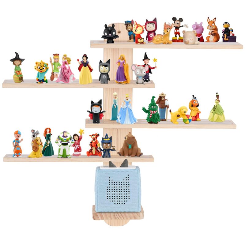 Tonie-Regal für Toniebox Hörfiguren, Magnetische Aufbewahrung für 50-60 Tonie, Perfekte Tonie Aufbewahrung im Kinderzimmer für Mädchen & Jungen,