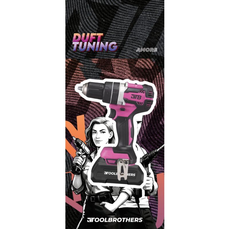 Toolbrothers Duftbaum - RICH ROSÉ AKKUSCHRAUBER Design - Duft AMORE - sanfte und blumige Duftnoten