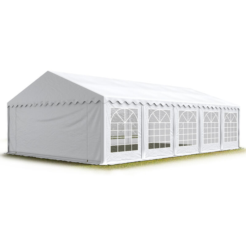 Party-Zelt Festzelt 6x10 m Garten-Pavillon -Zelt pvc Plane 700 n in weiß Wasserdicht - Toolport