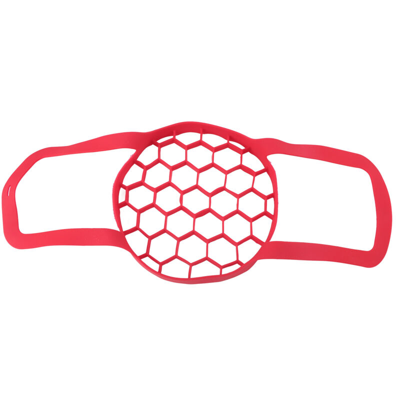 Topfschlinge, robuster roter Silikon-Dampfeinsatz für Schnellkochtöpfe, Dampfeinsatz, Eierhalter, Silikon-Dreibeinstativ für heiße Töpfe