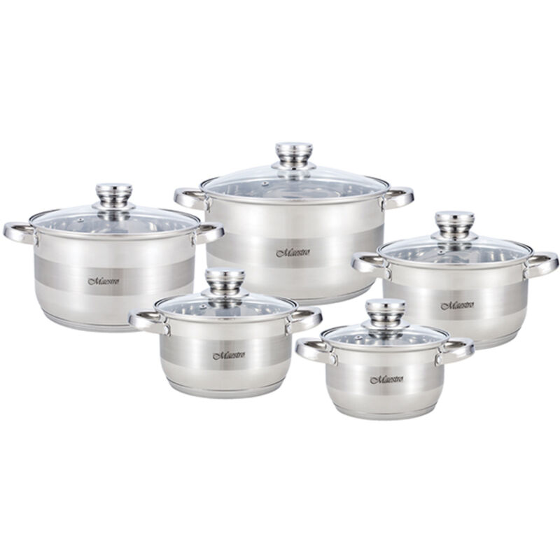 Topfset 10 Elemente (1,5l, 2,0l, 3,0l, 5,0l, 6,0l) Maestro MR-2220-10